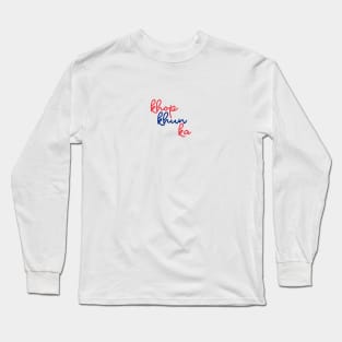 khop khun ka - Thai red and blue - Flag color Long Sleeve T-Shirt